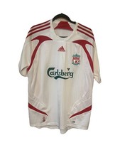 Liverpool FC Adidas Away Jersey White Carlsberg Sponsor Men’s M/LClimacool