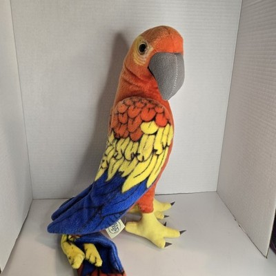 Tiger Tale Toys Viahart 2017 Red Macaw Parrot Plush Stuffed Animal NWT 18'' Large