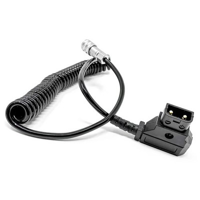 Kondor Blue Coiled D-Tap to BMPCC 4K/6K Power Cable, Black