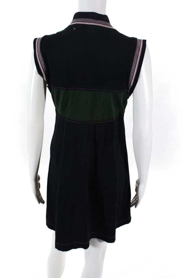 Carven Womens Lace Up Mini Polo Shirt Dress Size 40 11228090 - Image 3 of 4