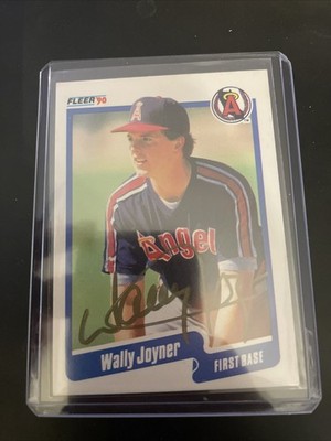 1990 Fleer Alle Zeiten Fan-Lieblinge WALLY JOYNER California Angels AUTO