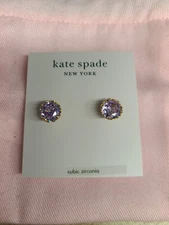 Kate Spade That Sparkle Round Earrings - Purple - One Size