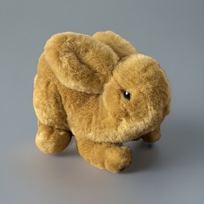 Vtg 90s Common Wealth Plush Adorable Bunny Rabbit Tan Brown Looks Real