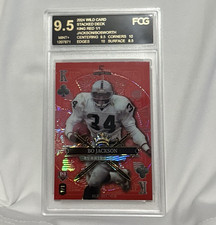 Wild Card 2024 Stacked Deck King Red 1/1 Bo Jackson Brian Bosworth FCG 9.5
