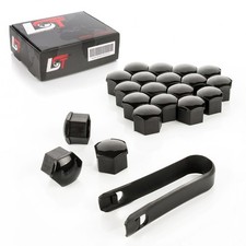 20x Abdeckkappen Radschraubenkappen Radschrauben Set schwarz 17 mm für HONDA