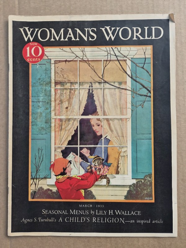 Woman's World Magazine March 1933 Illustrated English Cooking Health Gardening