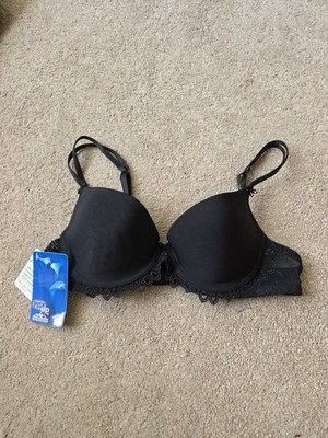 Brandneu 34B Push Up Bügel BH schwarz gepolstert Selmark  