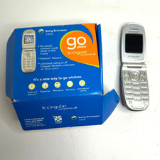 Sony Ericsson Z300a Flip Phone Cingular Blue w/ Box Charger Untested Vintage
