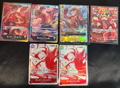 One Piece TCG Monkey D. Luffy Promo Lot JP EN 29th Anniversary 6 Cards
