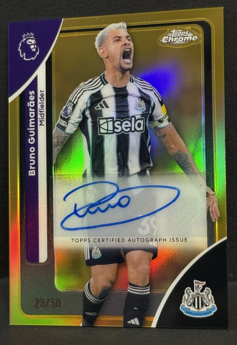 2026 Topps Chrome Premier League Newcastle Bruno Guimaraes Auto