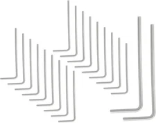 Luomorgo 20 Pcs 2mm/3/32 Inch Allen Wrench, L Shaped Hex Key Wrench