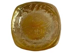 Jeannette Floragold “Louisa” Amber Marigold Depression Glass 8" Square Plate MCM