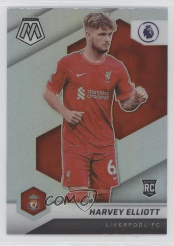 2021-22 Panini Mosaic Premier League Silver Prizm Harvey Elliott #173 Rookie RC