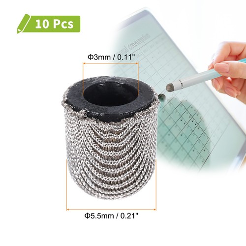 10Pcs Replacement Fiber Mesh Tips for Stylus Pens 5.5mm Touch Screen Pens Tips - Afbeelding 2 van 6