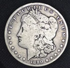 1890-CC MORGAN SILVER DOLLAR, VAM 4 TAILBAR
