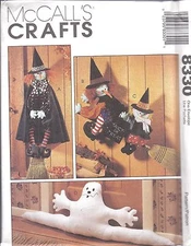 8330 UNCUT McCalls Sewing Pattern Halloween Decor Beretta Broomstick Witch Ghost