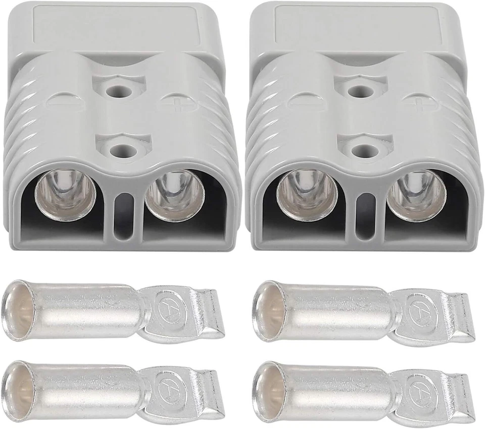 10x Anderson Style 50 AMP Plug Connectors for 6AWG 12-24V DC Power Tools - image 2 of 4