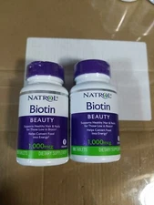 2 Pack Natrol Biotin 1000 mcg 100 Tabs Each Exp 04/2026 #L8.