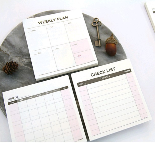 Set of 3 packs:  Monthly Weekly To-Do Checklist Sticky Notes - Picture 1 of 7