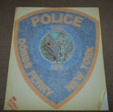 Vtg Dobbs Ferry Police Department Patrol Car Door Decal OBSOLETE NY NYPD