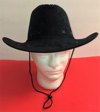 Western Cowboy/Travel Hats Unisex Suede, Black