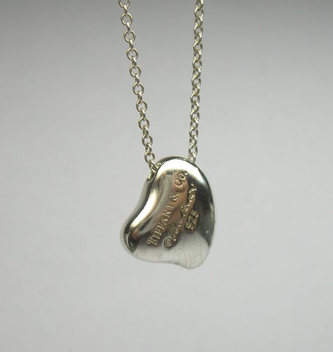 TIFFANY & CO ELSA PERETTI FULL HEART PENDANT NECKLACE STERLING SILVER 925 SMALL - Picture 6 of 12