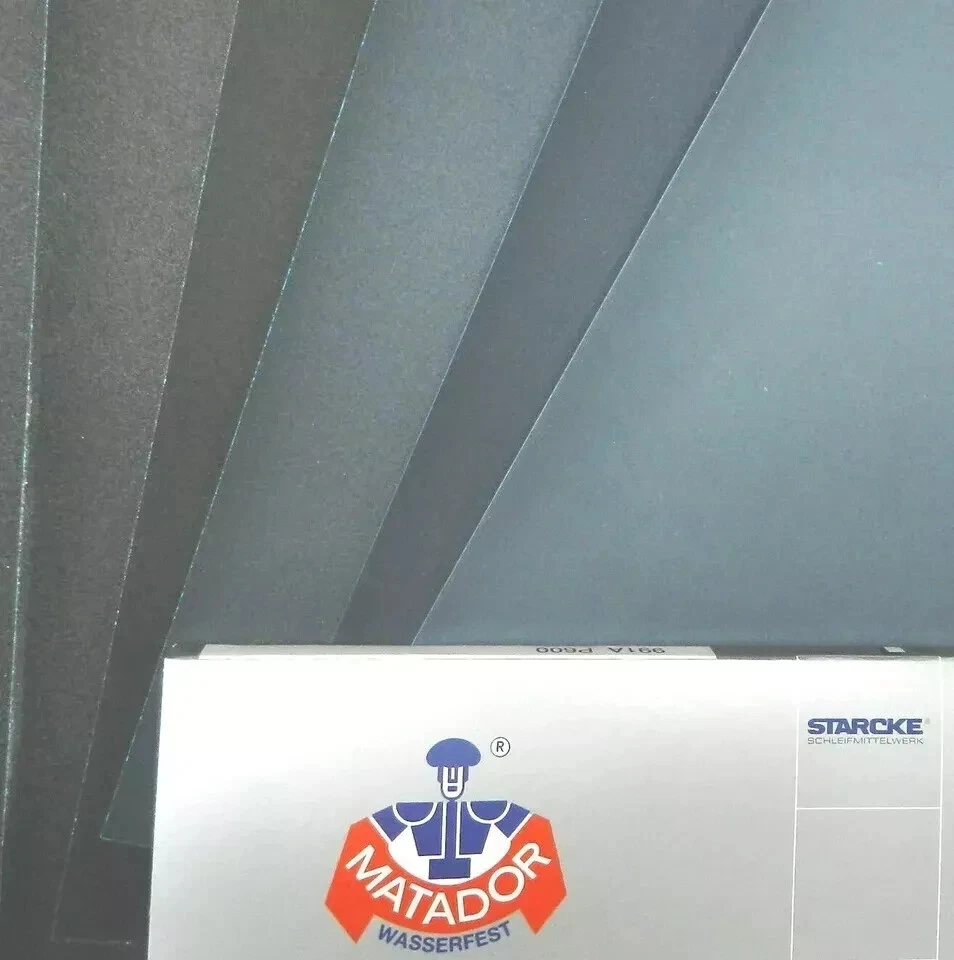 Matador Abrasive Wet Dry Sandpaper 30 Sheets 3000 Grit 9" x 11" Silicon Carbide Foto 3 de 4