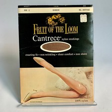 Fruit of the Loom Vintage Cantrece Nylon Stockings Shadow 888 E 9.5 Average