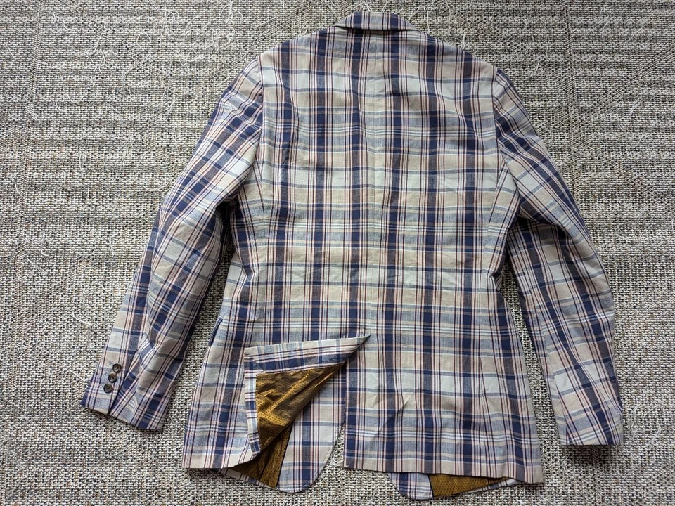 Blazer estilo vintage BANANA REPUBLIC mad men xadrez algodão 42L slim fit MAD MEN - Imagem 2 de 4