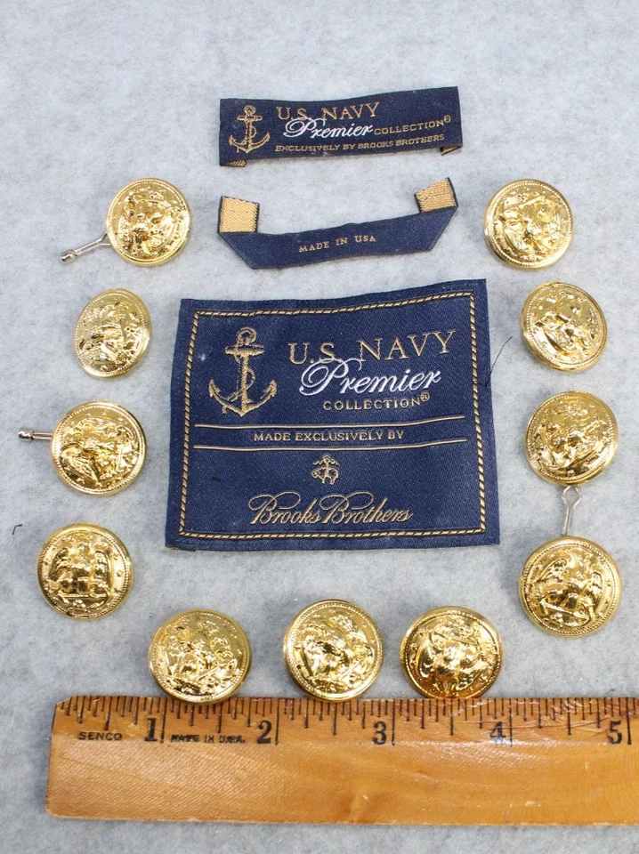 Button 22 mm USA Navy uniform eagle metal buttons Waterbury Brooks Brothers - Image 2 of 4