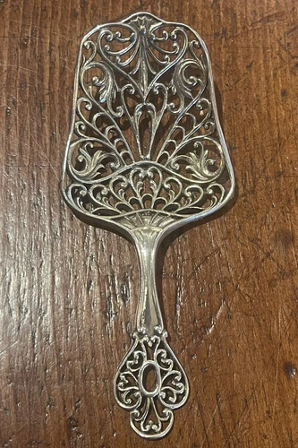 Gorham Sterling Silver Reticulated Tea Caddy Spoon # 847 c. 1895 Foliate Scrolls
