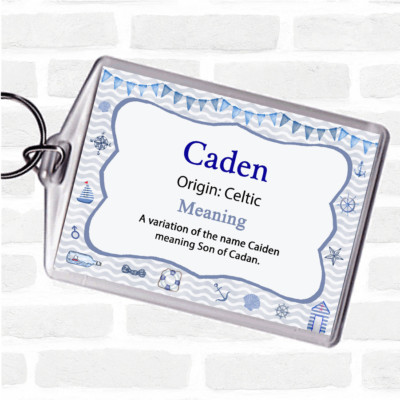 Caden Name Bedeutung Taschenanhänger Schlüsselanhänger Schlüsselring Maritim