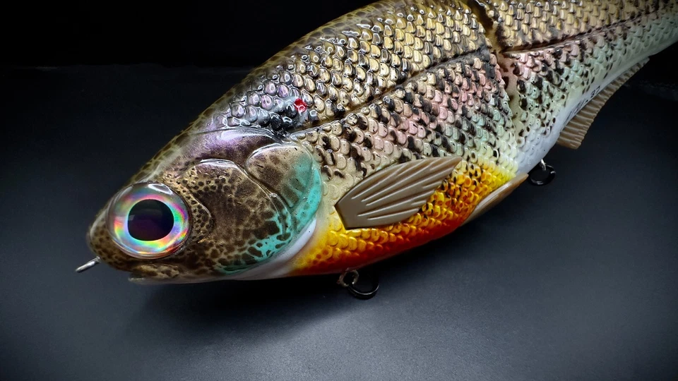 HINKLE SHAD CLONE CUSTOM BLUEGILL SWIMBAIT 9" SWIMBAIT PREMIUM GLIDE BAIT Foto 4 de 4