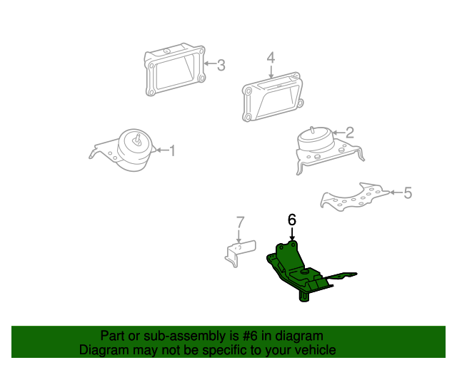 Genuine Lexus LX570 Land Cruiser Transmission Insulator Mounting