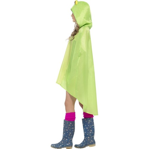 Froschkostüm Märchen Poncho Froschkönig Cape Frosch Regencape Regenponcho - Bild 2 von 4