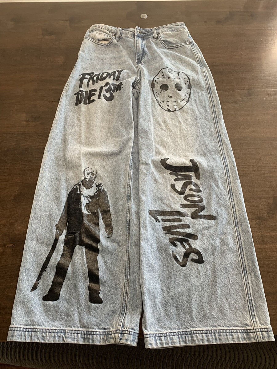 洋服(d.i.a./xfrom/D.A.D/THIRTEENJAPAN) Friday the 13th Mom Jeans Jason Vorhees Size 7 HTF Hot Topic