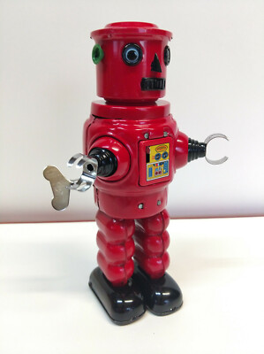 Robot Mécanique En Tôle Ha Ha Toy - MS640 Roby Robot - Vintage - Bon état