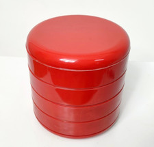 Multiplor Rexite Rosso vintage design Pirovano contenitore cassetti rotanti-627