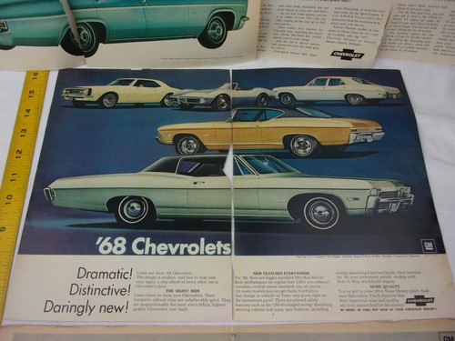 Chevrolets Chevy Chevelle Impala 1966 68 ads clippings car magazines C118 - Picture 3 of 6