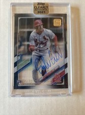 DYLAN CARLSON Rookie 2021 Topps Clearly Authentic BLACK ACETATE AUTO RC #d 27/75