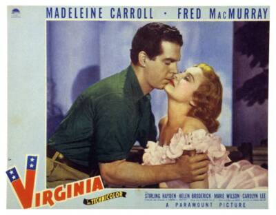 Virginia Lobby Card Fred MacMurray Madeleine Carroll 1941 Old Movie Photo 1