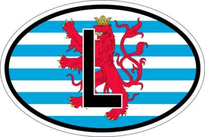 Aufkleber Oval Flagge Code Land L Luxemburg Royal