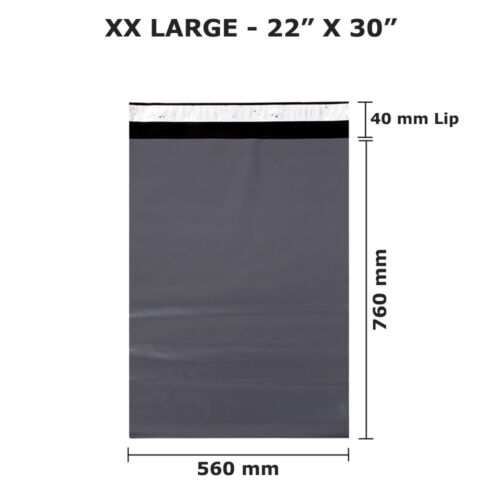 Grey Mailing Postage Bags Mixed Sizes Large Strong Poly Self Seal Plastic Postal - Picture 15 of 17