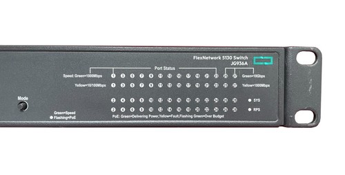 HP Enterprise 5130 24G PoE+ 4SFP+ (370W) EI JG936A incl. rack kit - Afbeelding 2 van 2