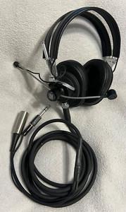 USED Headphone with Microphone Audio Ham Radio SHURE SM-2 3 pin jack