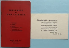 1942 World War II War Injuries Treatment Merck & Co. New Jersey Softcover 60pg
