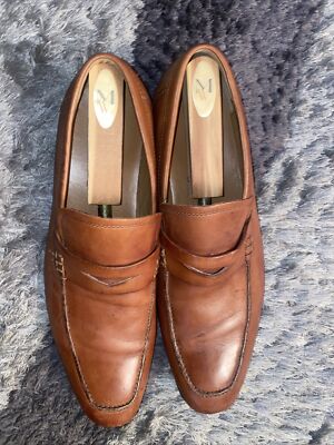 Aldo Shoes Mens Sz 10 Dress Slip On Loafers Brown In Excellent Condition 