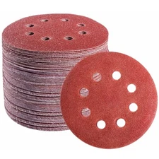 5" Sanding Discs 40 60 80 120 180 240 320 Grit Assorted Hook & Loop 8-Holes