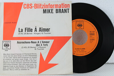 7'' - MIKE BRANT - La Fille A Aimer - CBS Promo 1971