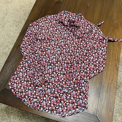 Crew Liberty Floral Print Sarah Button Down Shirt Size